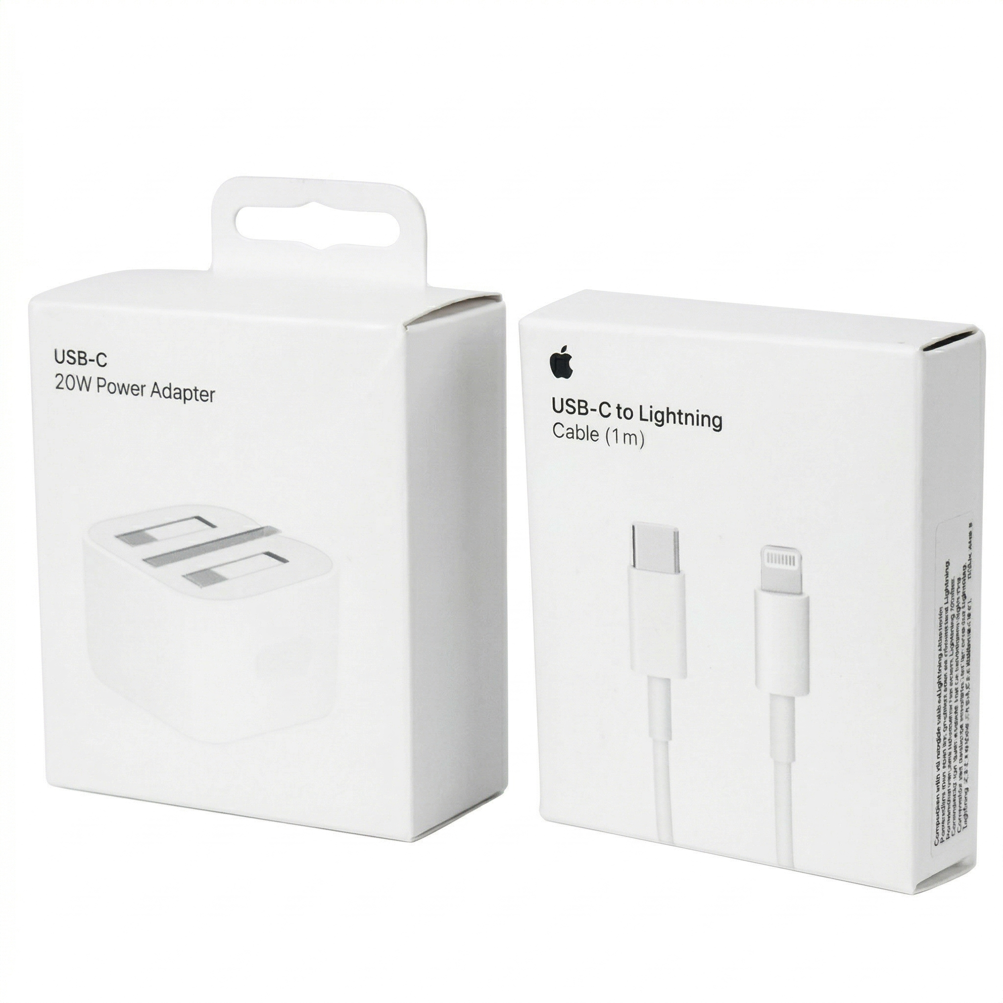 Apple 20W Fast Charger – USB-C Power Adapter with Free Cable (USB-C or Lightning)