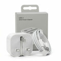 Apple 20W Fast Charger – USB-C Power Adapter with Free Cable (USB-C or Lightning)