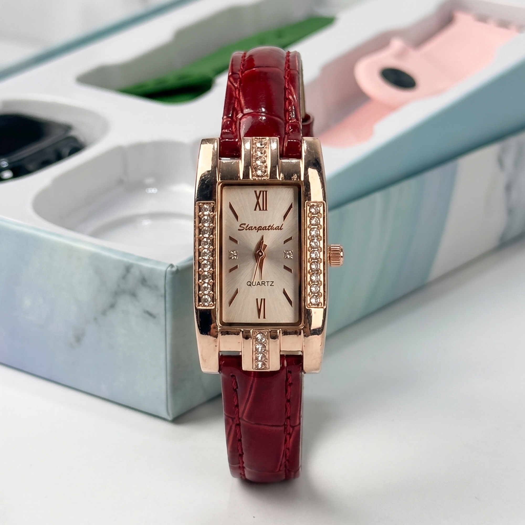 Luxury Ladies Smart Watch & Analog Gift Set - Bundle with AirPods, Jewelry & Accessories (Perfect Gift for Her)